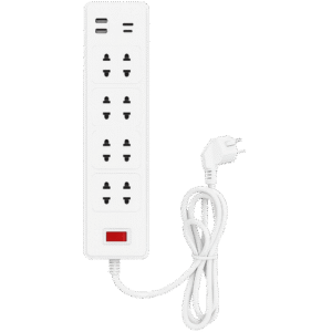 8-Outlet Power Strip with 2 USB-C & 2 USB-A Ports, 5.9 ft Cord, Overload Protection (2360000401)