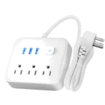 3-Outlet Power Strip with 3 USB-A Ports, On/Off Switch (2360000601)