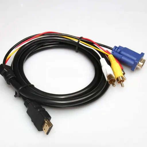 Multipurpose VGA To D Type HDMI Cable With Three Rca Jack 1-512x512